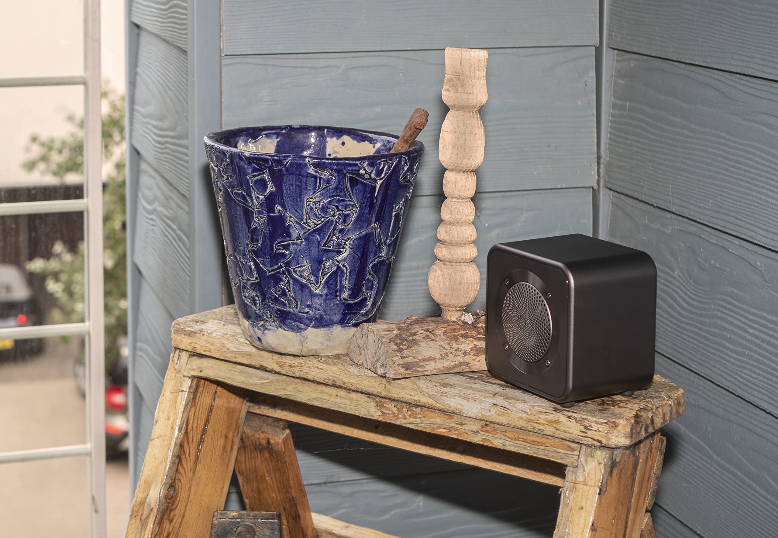 Mitchell Acoustics uStream Go True Wireless Stereo Bluetooth Speakers (Pair) - Gun Metal Finish - Professional Sound Quality for Outdoor, Travel & Home Use