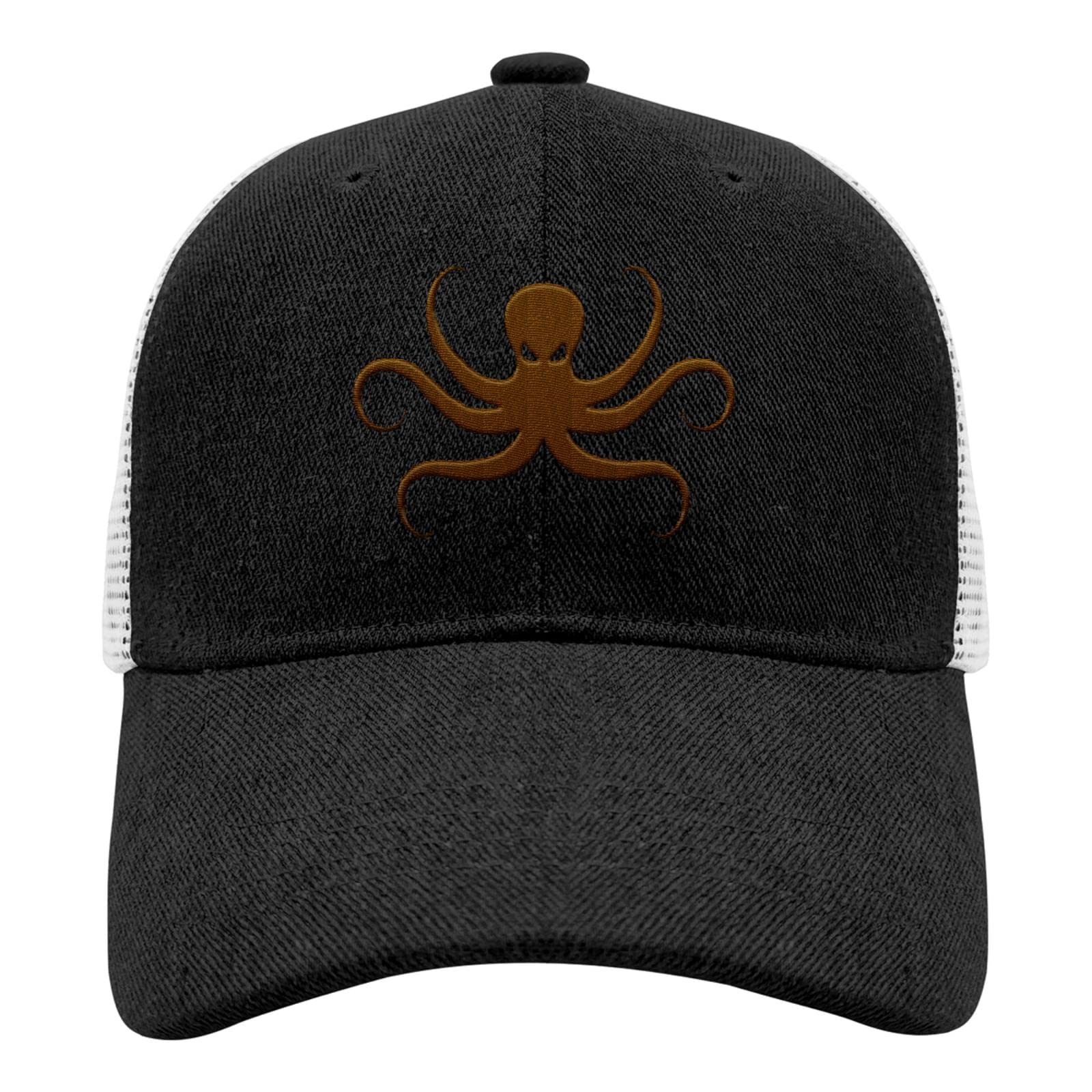 Stylish Octopus Dad Baseball Hats for Women - Graphic Denim Embroidery Snapback Caps | Perfect for Outdoor Sports, Casual Wear & Fashion Accessories
