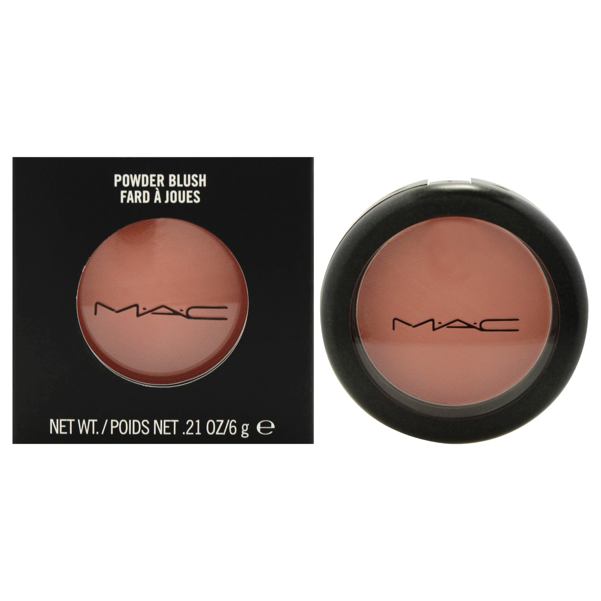 MAC Powder Blush in Melba - 0.21 oz Soft Matte Blush for Women | Natural-Looking Cheek Color for Everyday Wear & Special Occasions