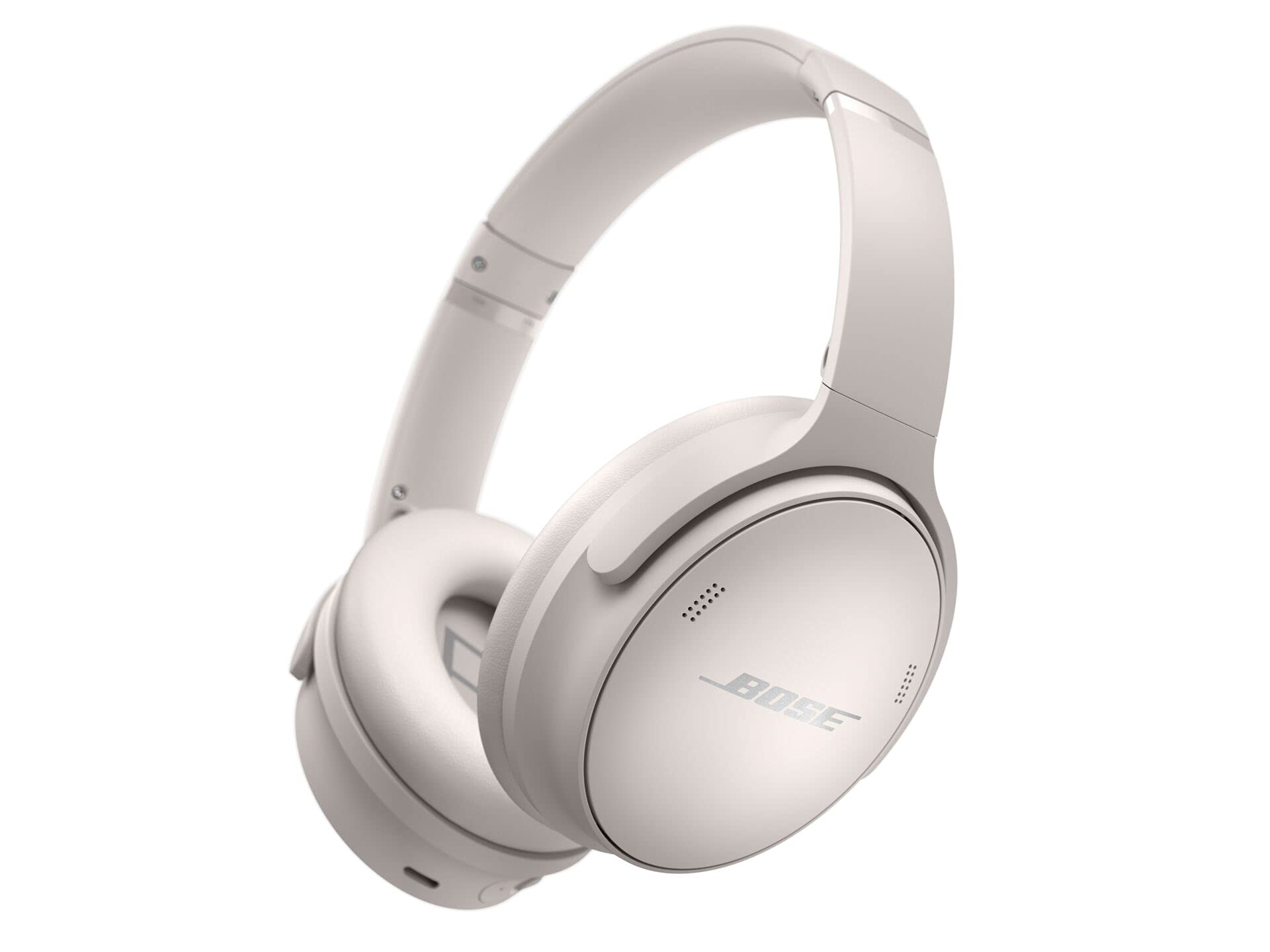 Bose QuietComfort 45 Wireless Bluetooth Headphones with Noise Cancelling - White Smoke (Renewed) | Premium Sound for Travel, Work & Home Office
