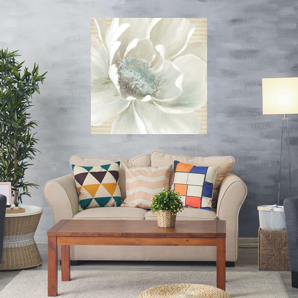Botanical Wall Art Canvas - Winter Blooms Floral Painting by Carol Robinson - 22x22 Inch Bathroom & Bedroom Decor - Perfect for Spa, Living Room & Office Wall Decor