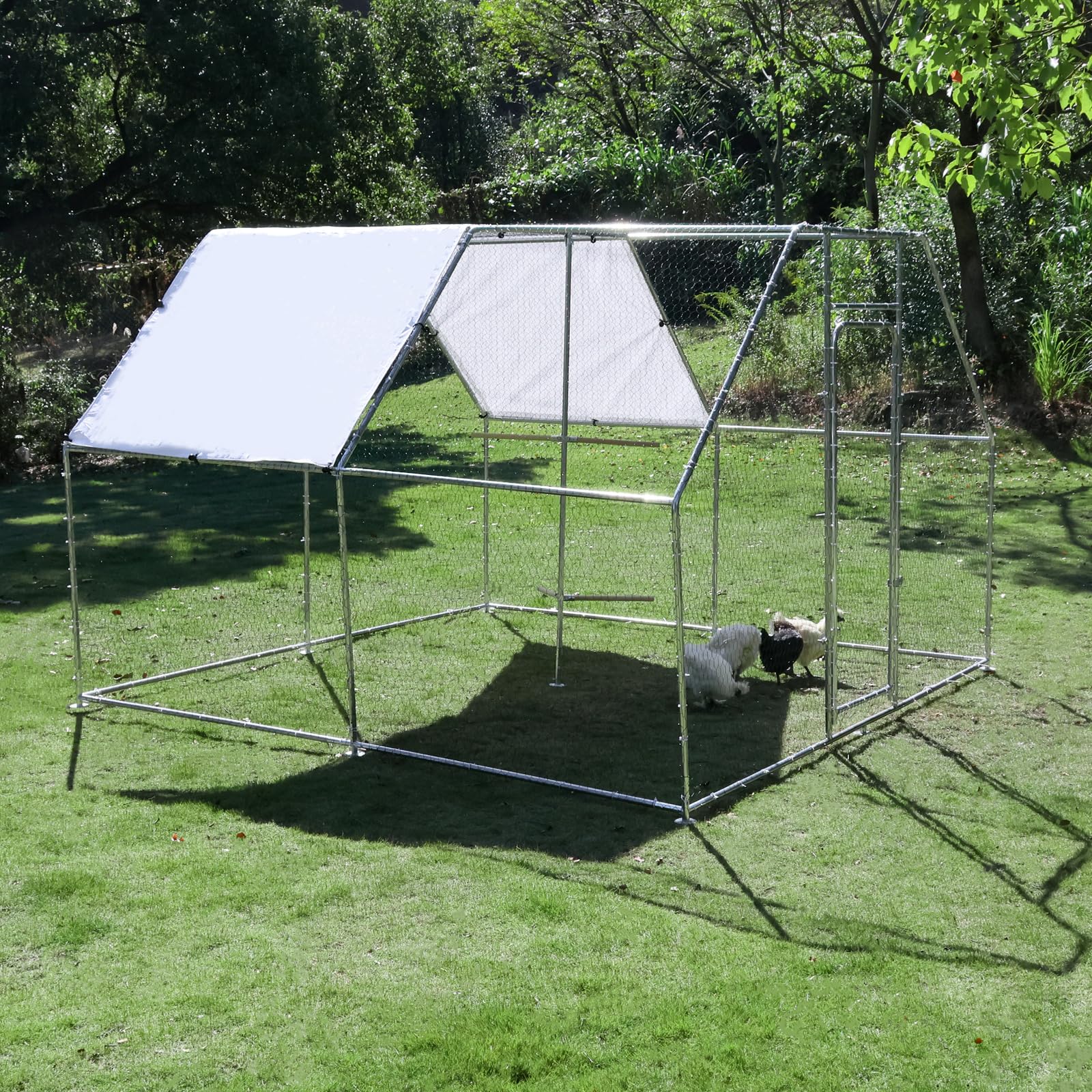 Premium Large Metal Chicken Coop with Climbing Frame - 118