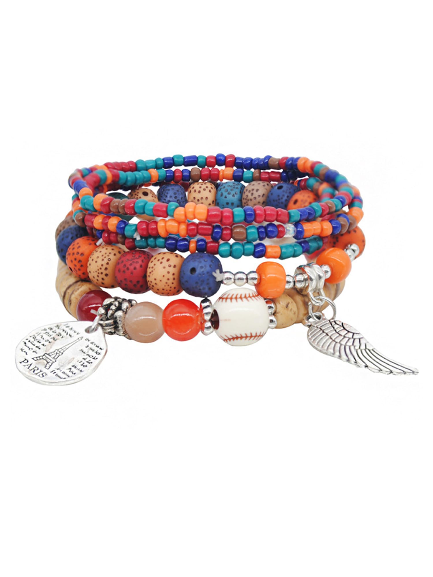 Yellow Beaded Chime Bracelet for Women & Girls - Stackable Stretch Layered Fashion Bracelet - Perfect Birthday Gift for Her - Ideal for Everyday Wear, Parties & Special Occasions