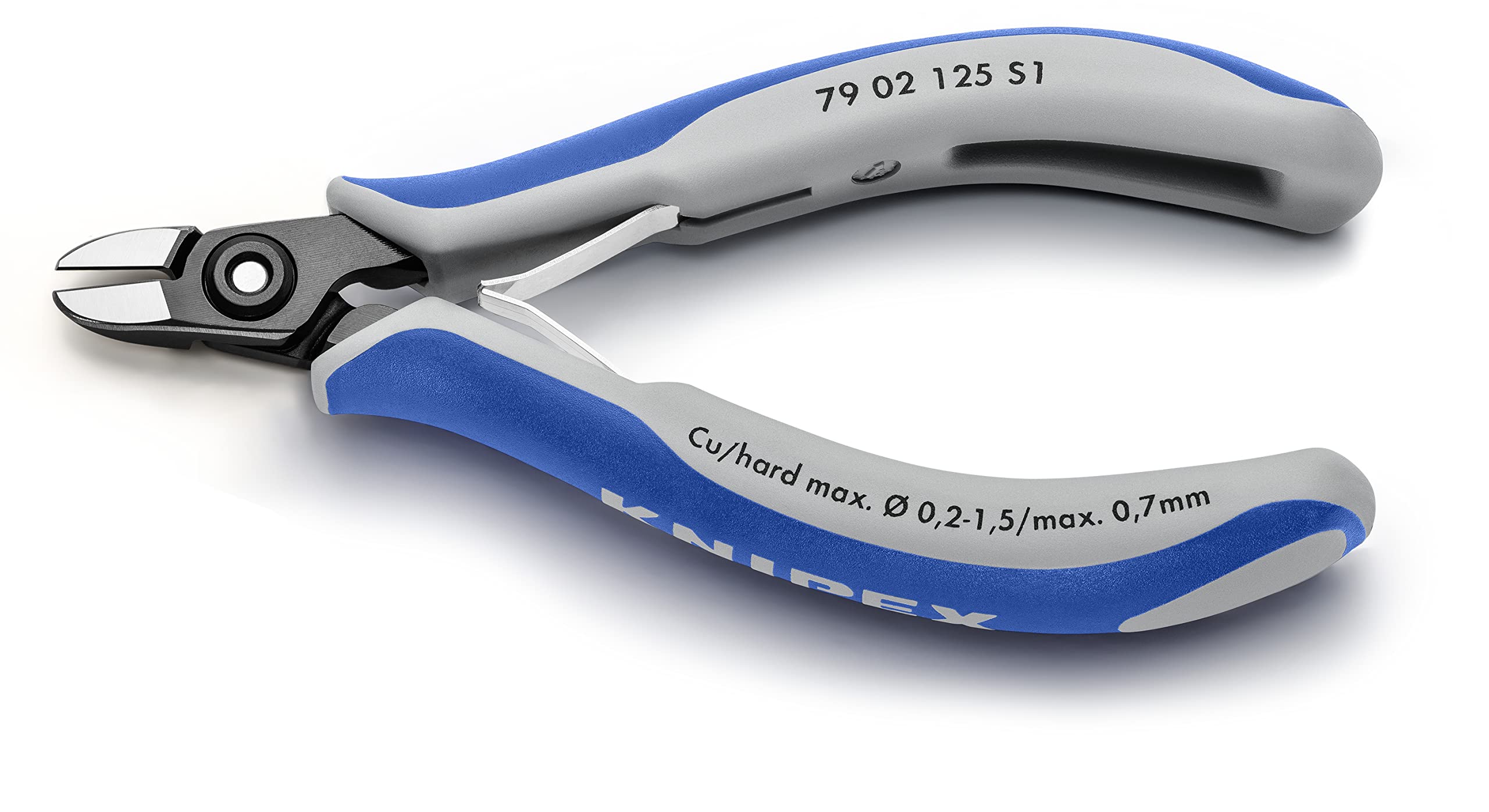 Knipex 79 02 125 S1 Precision Diagonal Cutters - 125mm Electronics Side Cutters with Multi-Component Grips for Plastic Cable Connectors | Professional Wire Cutting Tool for Electricians, DIY Projects & Electronic Repairs