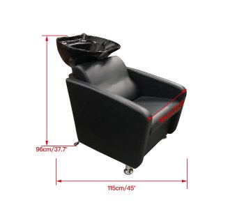 Premium Salon Backwash Shampoo Bowl Unit with Adjustable Chair - Professional Hair Washing Station SU 691 for Spa & Beauty Salon Treatments