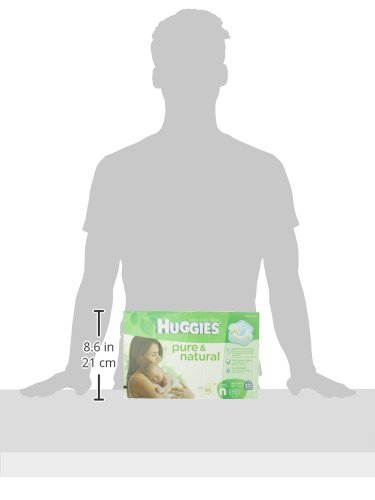 Huggies Pure & Natural Diapers for Newborns, 72 Count - Hypoallergenic, Ultra Soft & Absorbent - Perfect for Day & Night Use, Sensitive Skin Care
