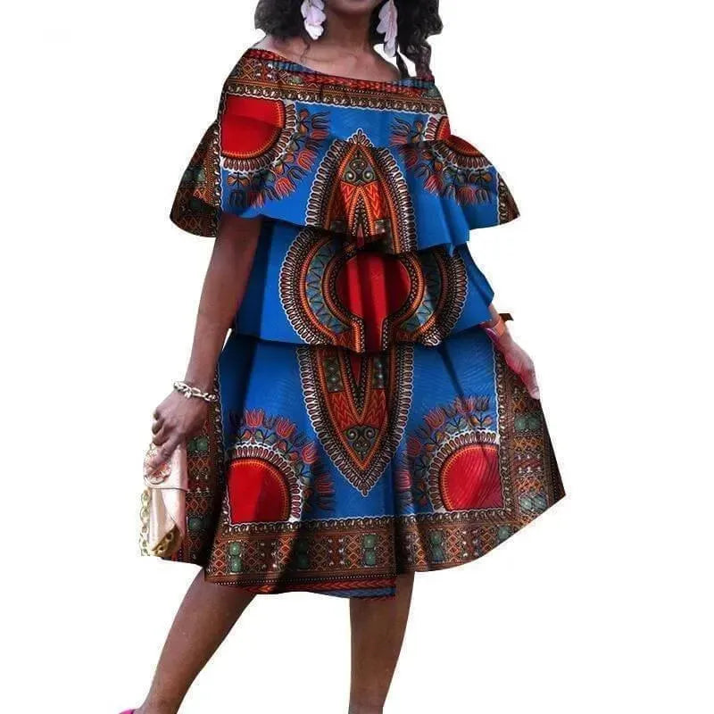 Stylish Plus Size Dashiki African Dress for Women - Comfortable & Vibrant Traditional Outfit for Parties, Weddings & Cultural Events