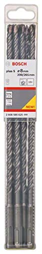 Bosch 2608585625 SDS-Plus Hammer Drill Bit Set - 8mm x 22.56 Inch (10 Pcs) - Professional Masonry & Concrete Drilling for Construction & DIY Projects