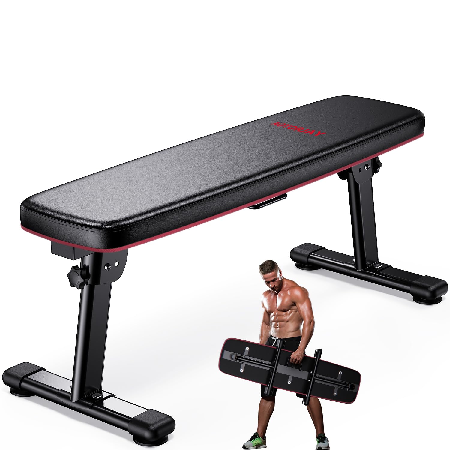 Best Folding Weight Bench for Home Gym - Adjustable Workout Bench with Carrying Handle for Strength Training, Dumbbell Exercises & Full Body Workouts - Perfect for Small Spaces & Home Fitness