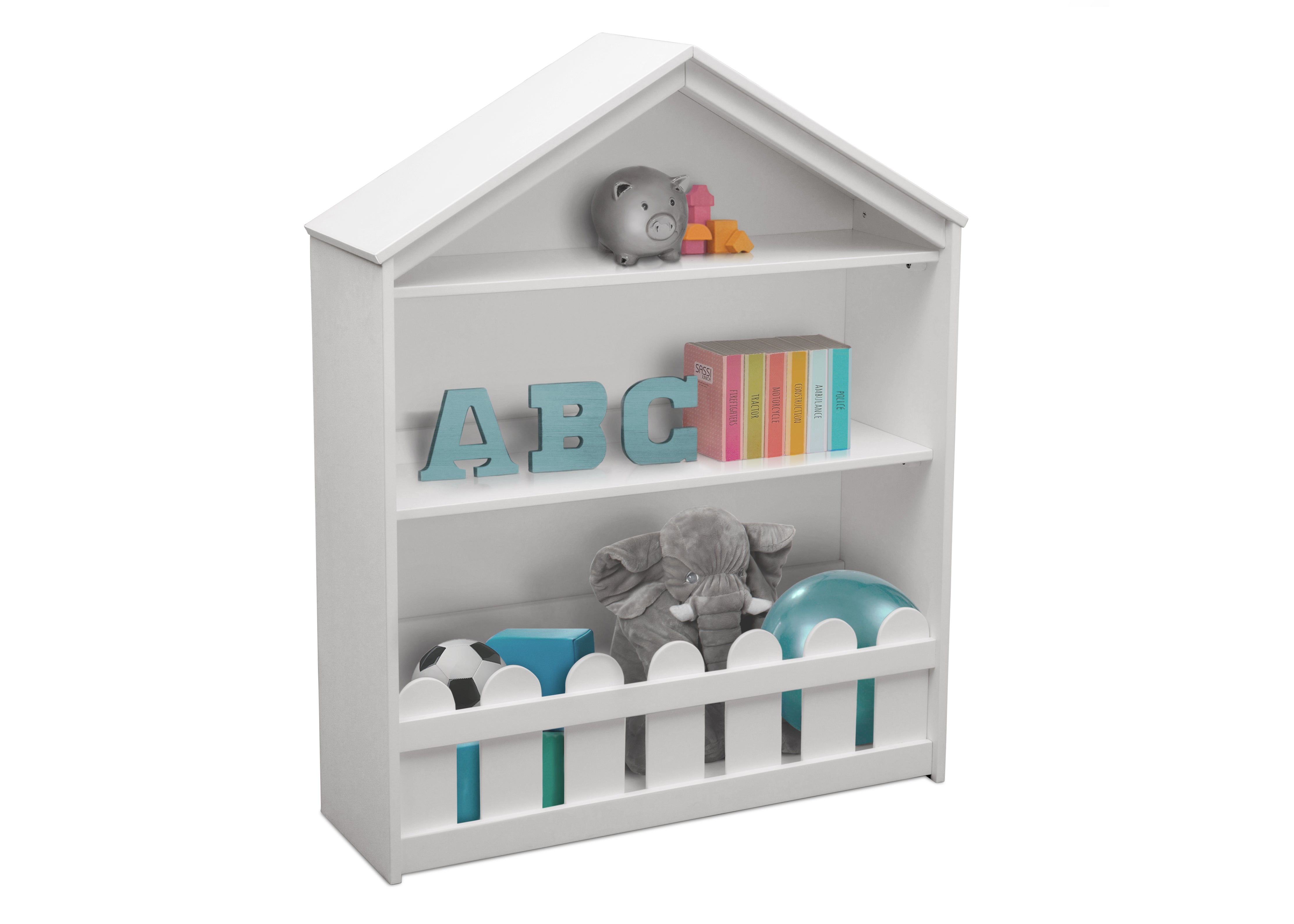 Happy Home Storage Bookcase - 5-Tier Wooden Bookshelf for Living Room, Bedroom & Office - Modern Organizer for Books, Toys & Decor - Perfect for Small Spaces & Home Organization
