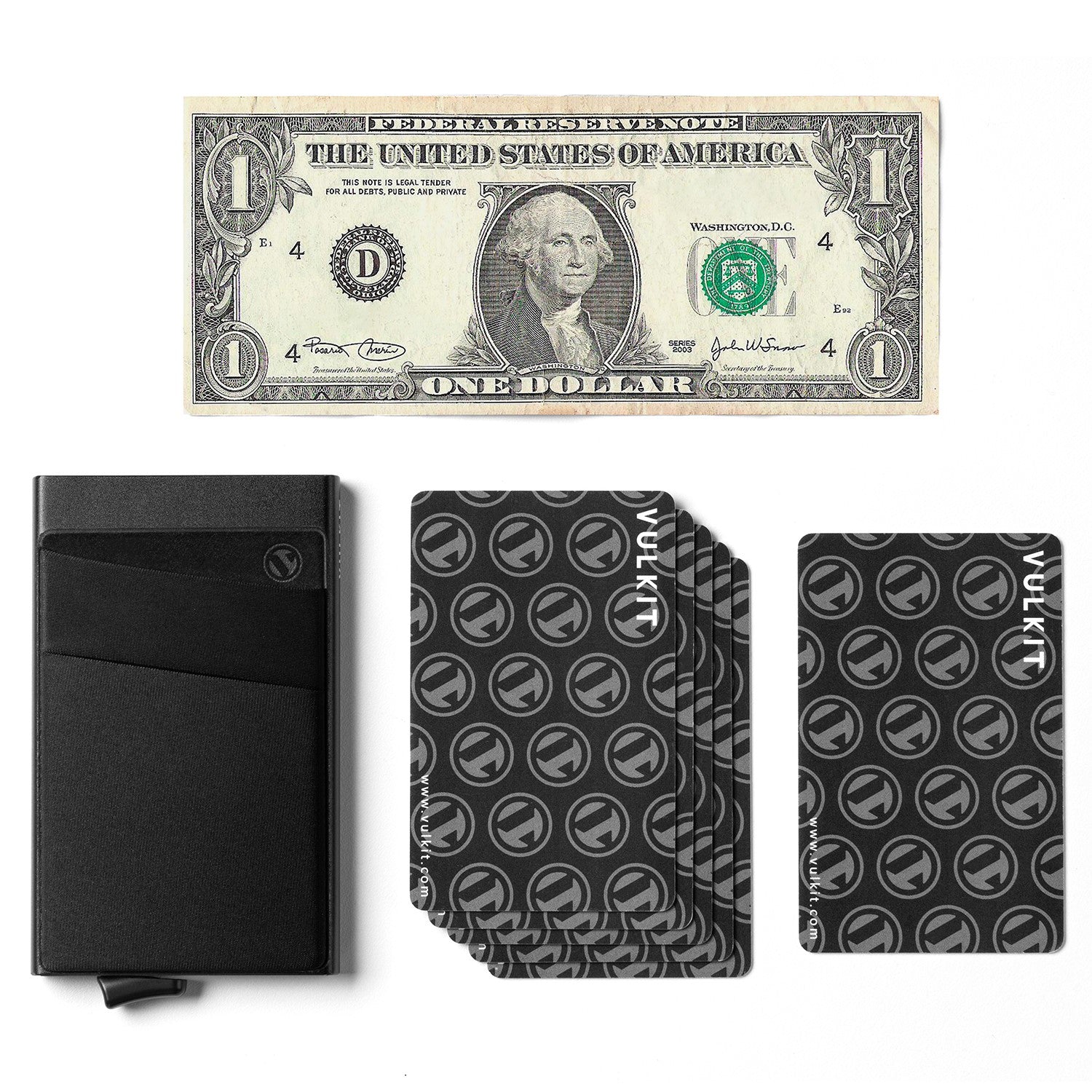 VC104 Elastic Cloth Cash & Coin Card Holder - Slim Wallet with Slot for Bills - Perfect for Travel, Business, and Everyday Use