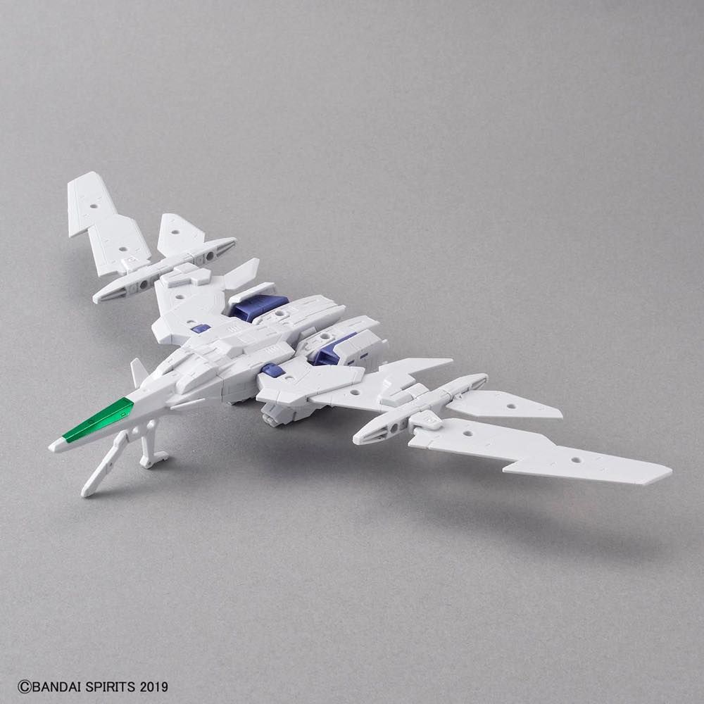 Bandai 30 Minutes Missions 1/144 EV 01 Extended Armament Vehicle Air Fighter White Ver Model Kit - Easy Build Mecha Model for Collectors & Hobbyists - Perfect for Display & Customization