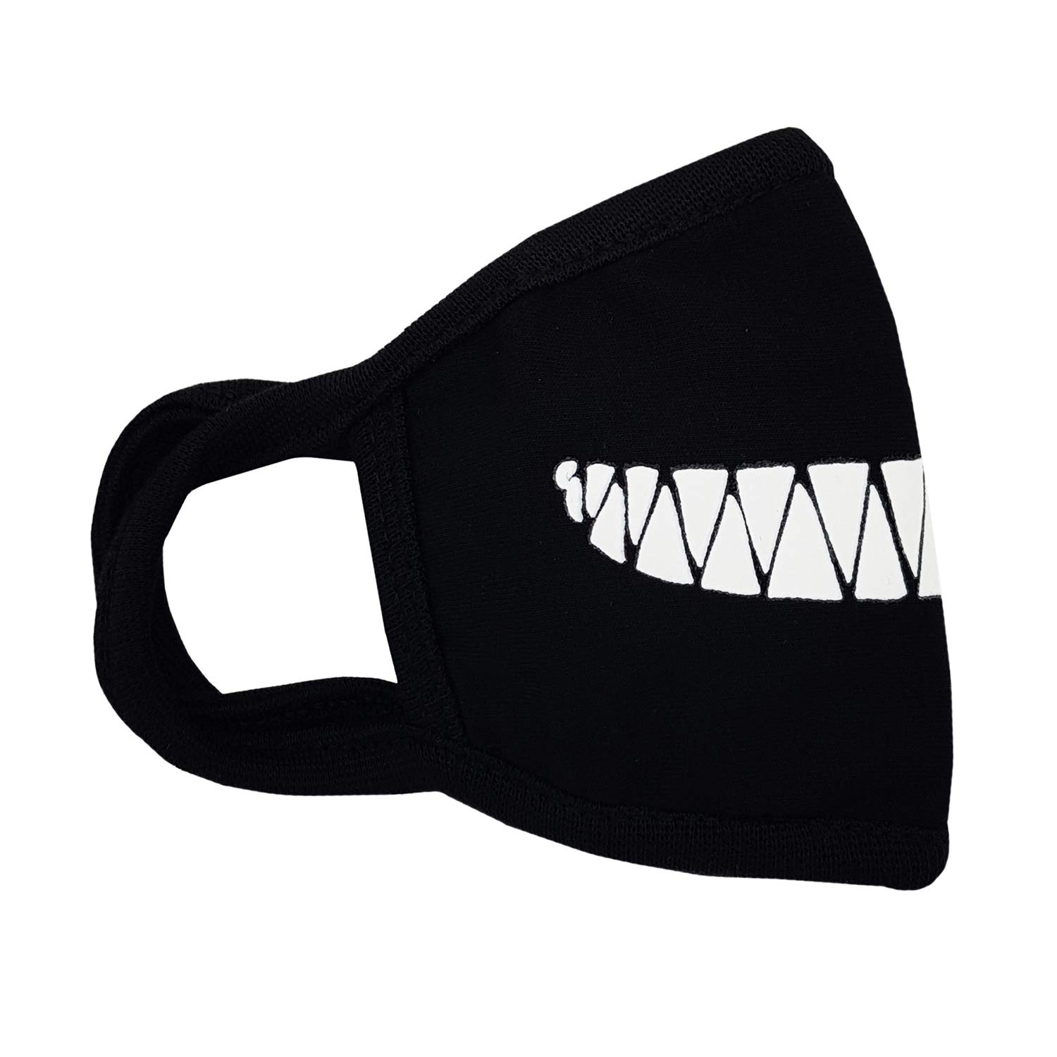 Vritraz Glow in the Dark Unisex Cotton Blend Anti-Dust Pollution Face Mask - Breathable Black Mouth Cover for Kids & Adults - Perfect for Outdoor Activities, Nighttime Safety & Allergy Protection