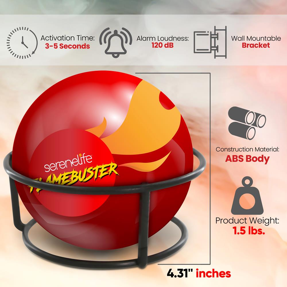 Fire Ball Extinguisher - Automatic Fire Suppression Ball for Home, Kitchen, Car & Office Safety - Reusable Fire Extinguishing Device for Emergency Protection