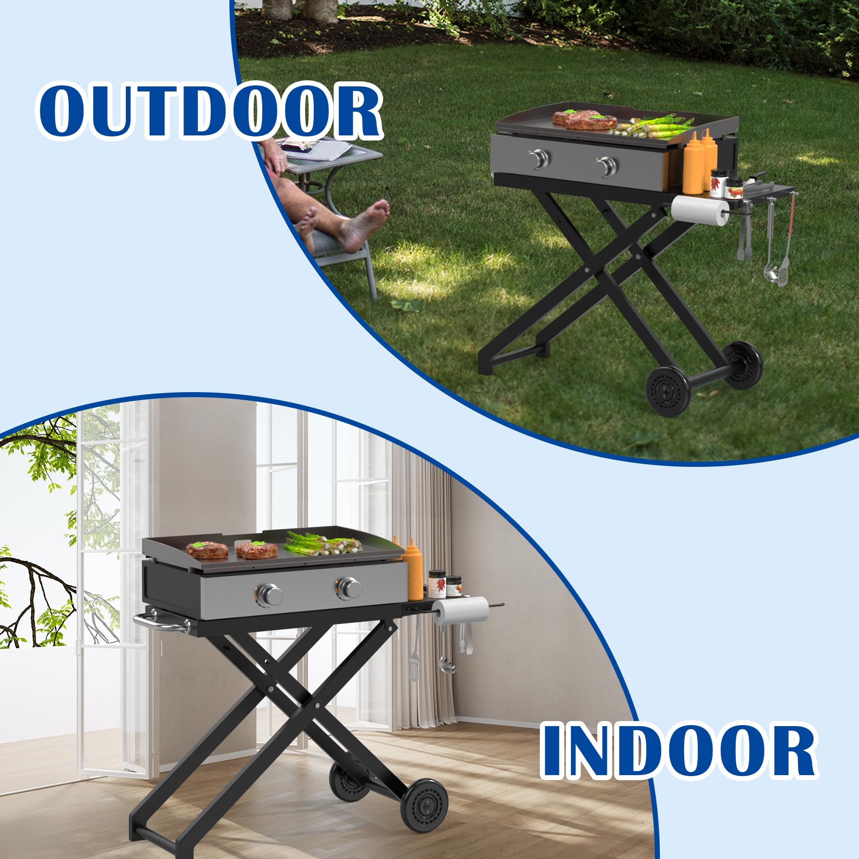 Portable Folding BBQ Table for Blackstone 22