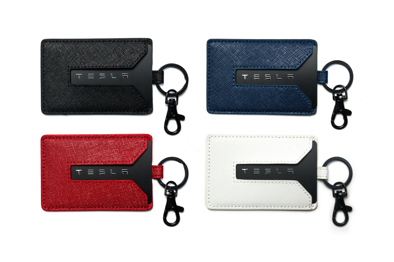 Premium Tesla Key Card Holder Set of 2 (Black & Red) - Compatible with Model 3, Model Y, Model S Long Range/Plaid & Model X - Durable RFID Protection for Valet, Parking & Daily Use