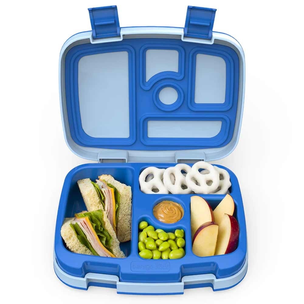 Bentgo Kids Leak-Proof Bento Lunch Box - Blue | Durable & Spacious Food Container for School, Picnics & Travel | BPA-Free Plastic Lunch Box for Boys & Girls