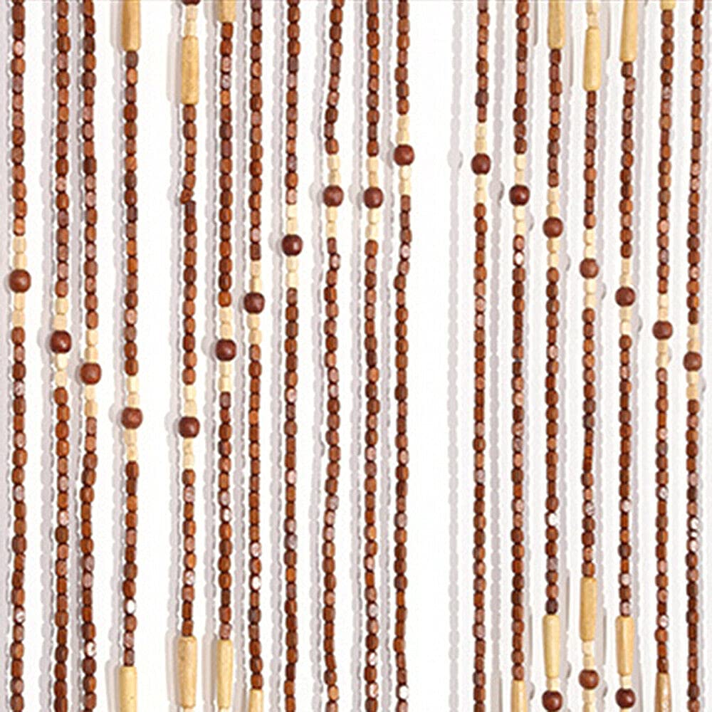 Gdrasuya10 Natural Wooden Beaded Curtain - 32 Lines Handmade Wood Bead Room Divider for Porch, Bedroom & Living Room | Boho Home Decor, Doorway Partition, Window Screen & Privacy Screen