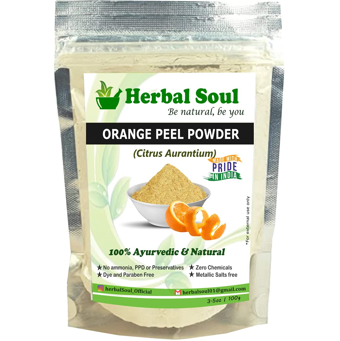Herbal Soul Combo - Rose Powder, Orange Peel Powder & Shikakai Powder (300g) | Natural Hair & Skin Care | DIY Beauty Treatments & Ayurvedic Remedies