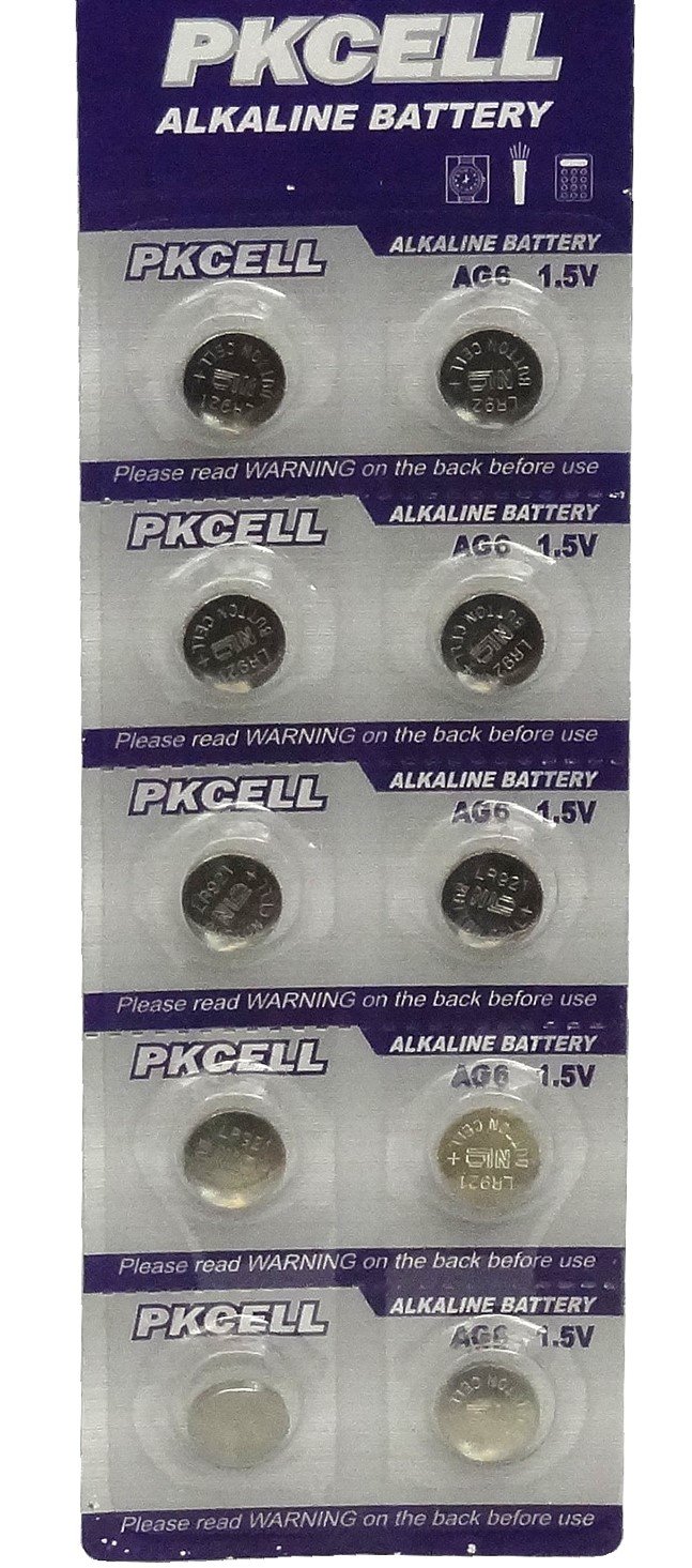 BlueDot Trading AG6 1.5V Alkaline Button Cell Batteries (10-Pack) - Power Car Key Fobs, Calculators, Watches & Small Electronics - Long-Lasting for Home, Office & Travel Use