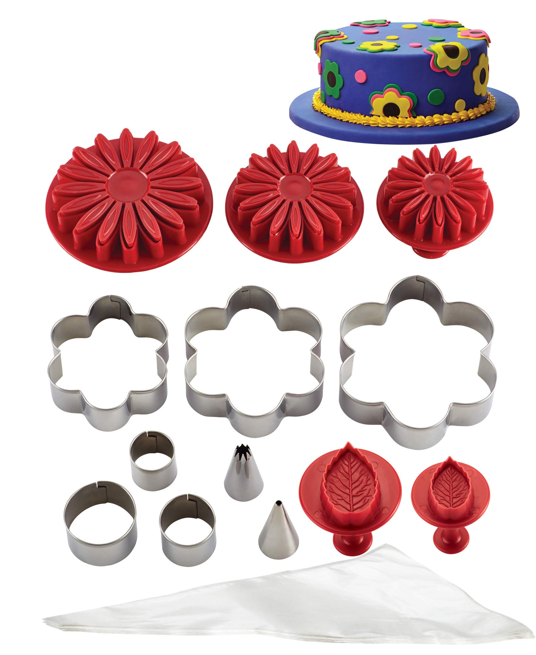 Cake Boss Flower Cake Kit - DIY Cake Decorating Kit for Birthday, Wedding & Special Occasions | Easy to Use Baking Supplies for Homemade Cakes