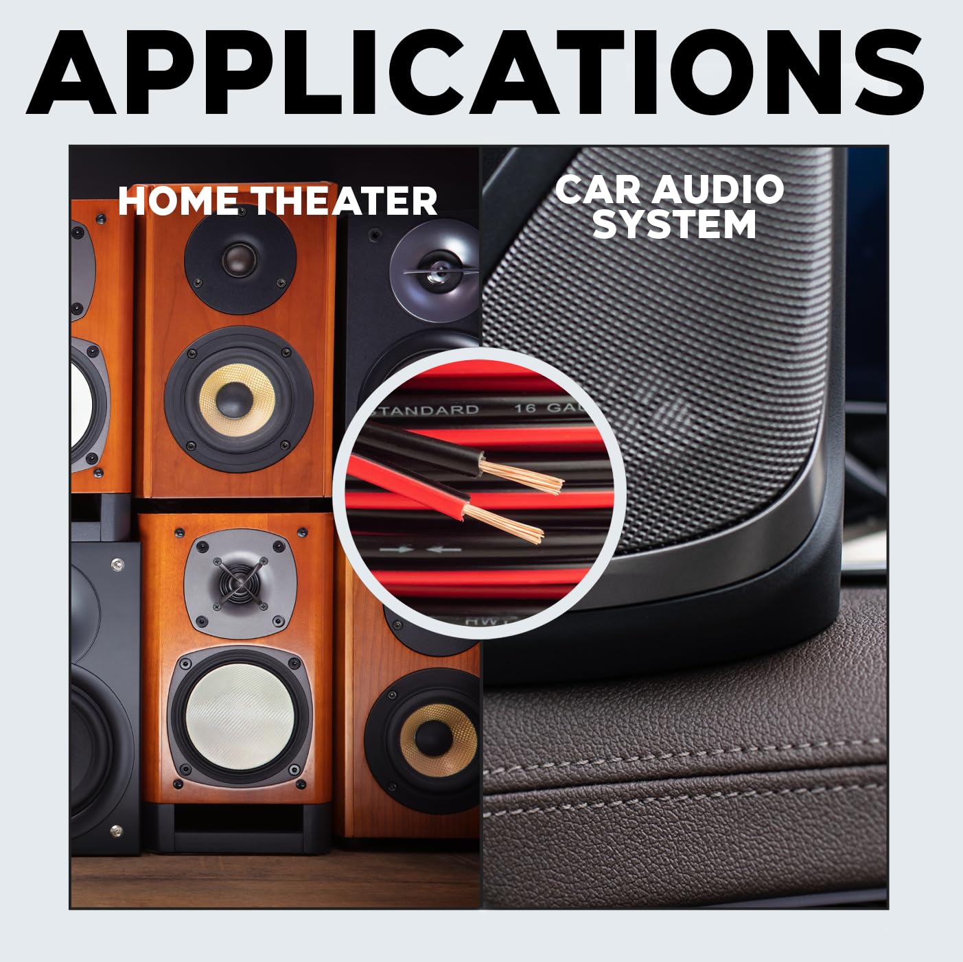AUDIOPIPE 12 Gauge 500ft Speaker Wire - Red & Black Primary Bonded Cable | Durable Stranded Copper for Car Audio, Home Theater, Trailer Wiring | High-Quality Sound for Automotive & Home Entertainment Systems