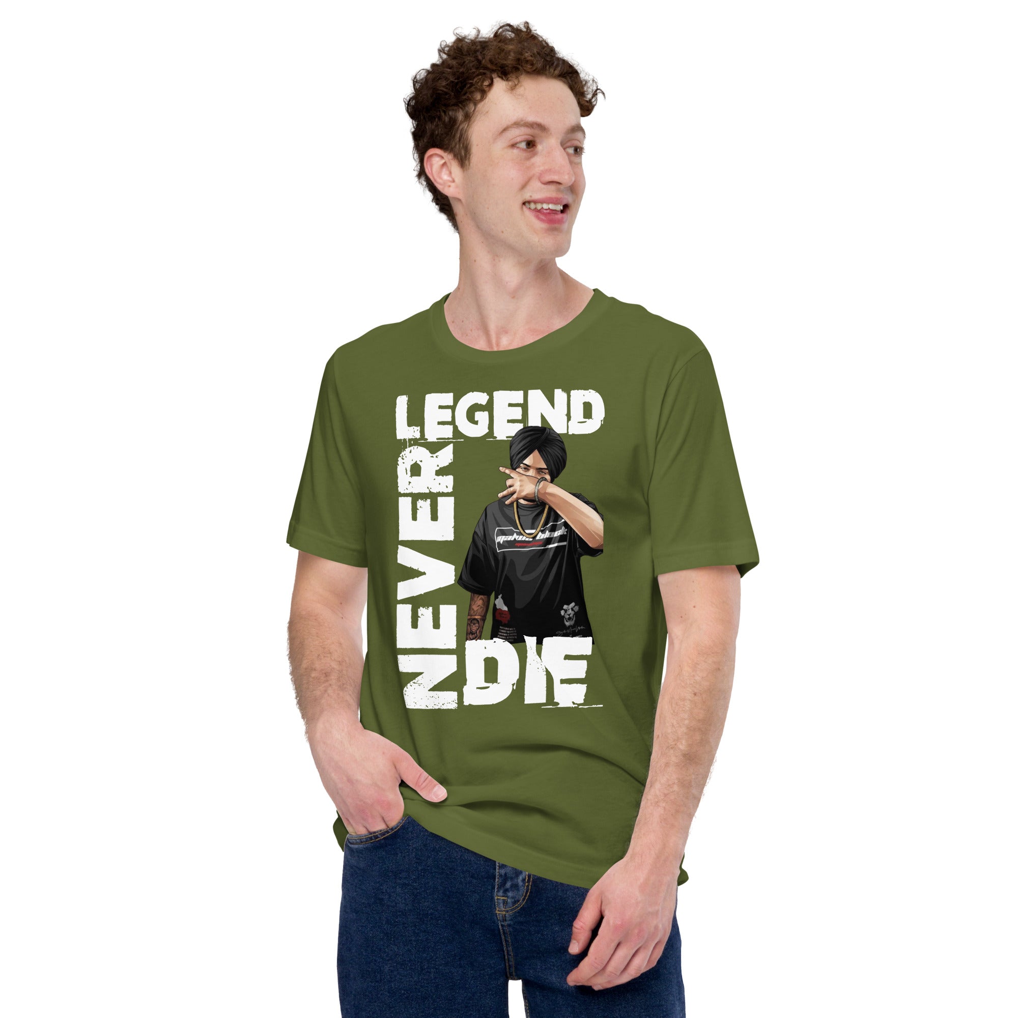 Sidhu Moosewala Legends Never Die Unisex T-Shirt - Comfortable Cotton Tee for Men & Women - Perfect for Concerts, Casual Wear & Fan Merchandise