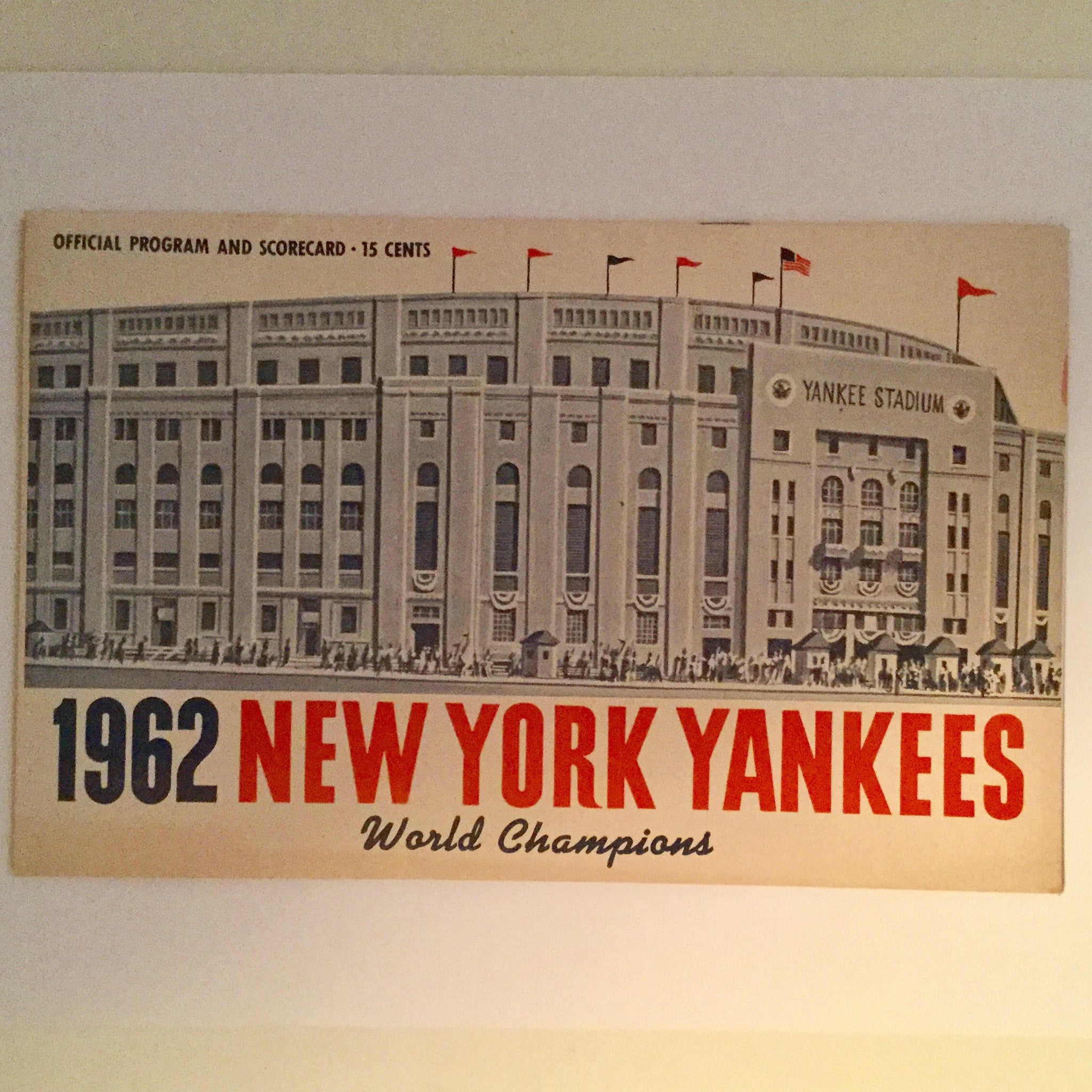 1962 New York Yankees Rare Baseball Program - Vintage MLB Collectible for Fans & Memorabilia Enthusiasts - Perfect for Display, Gifts & Sports Memorabilia Collections