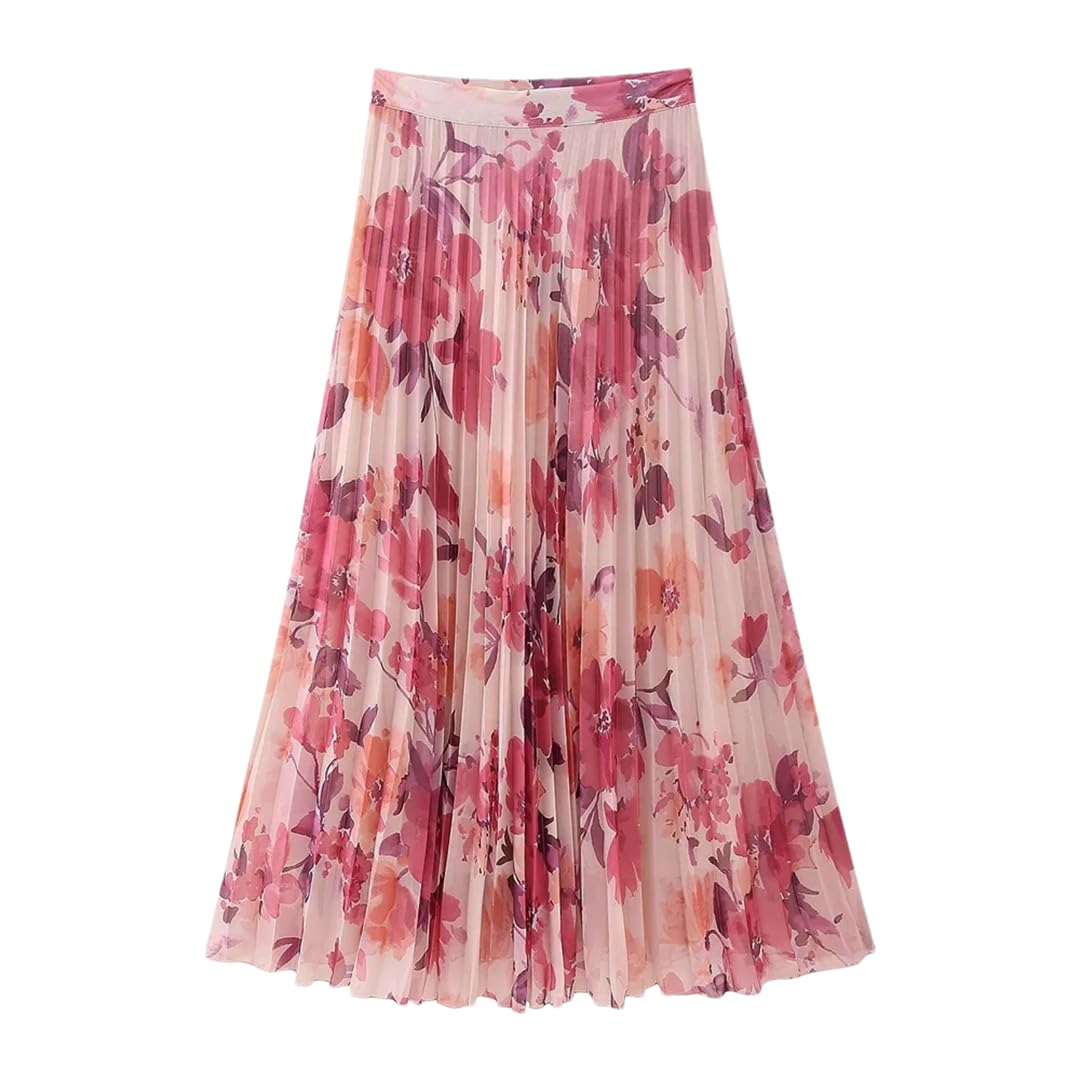 Women's Floral Print Shirt and Skirt Set - Long Sleeve Casual Outfit for Beach Vacation, Summer Travel & Boho Style | Perfect for Tropical Getaways, Resort Wear & Photo Shoots