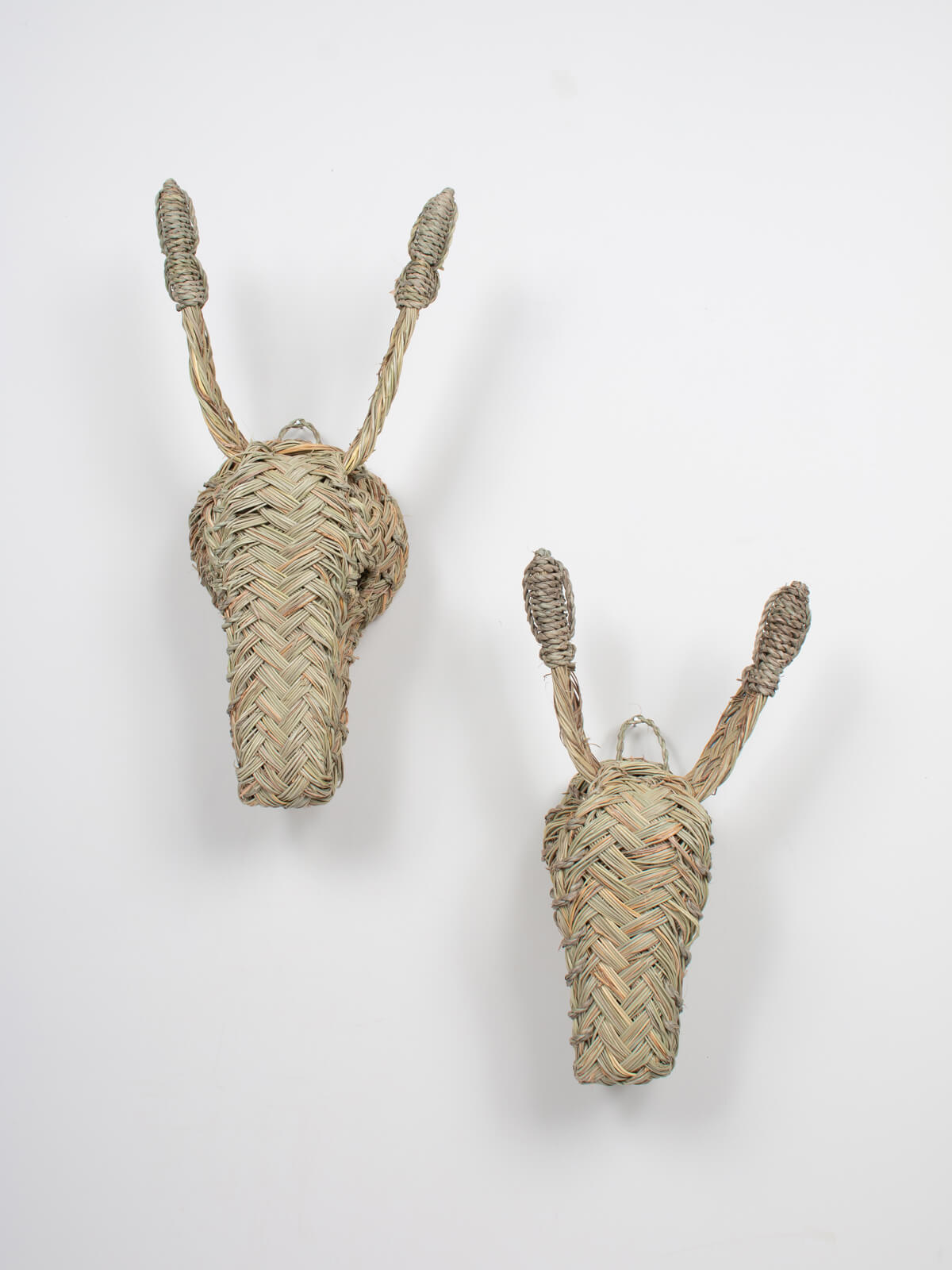 Mini Woven Donkey Head - Handmade Animal Decor for Wall, Nursery, Kids Room - Perfect for Farmhouse, Bohemian & Rustic Home Decor