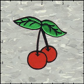 Cherry with Stem Red Felt & Embroidered Iron-On Applique Patch for DIY Crafts, Clothing Decoration, Jacket Patches, Backpack Customization - Perfect for Sewing, Embroidery and Fabric Projects