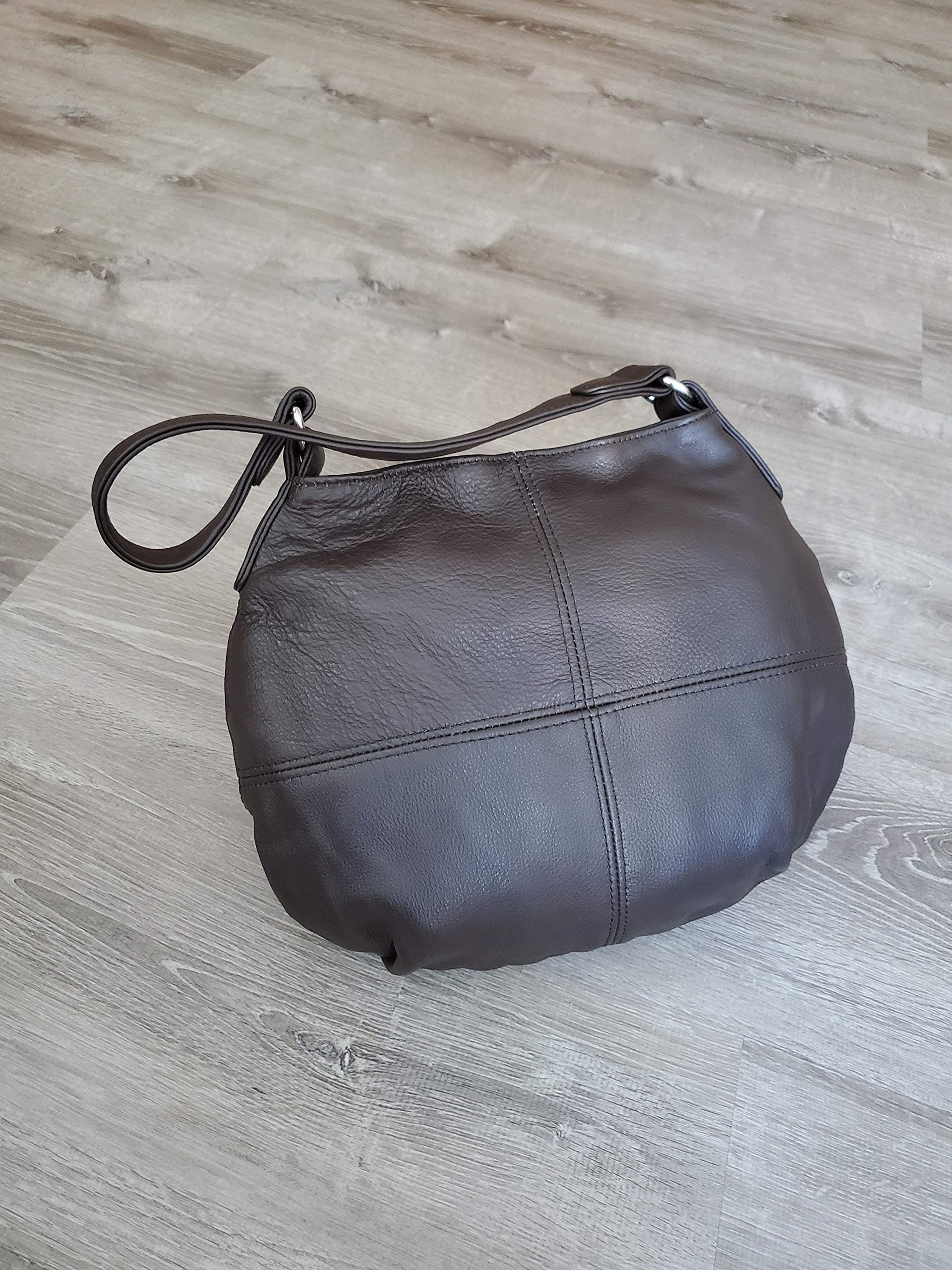 Fgalaze Women's Brown Chocolate Leather Hobo Bag - Stylish Shoulder Handbag for Work, Travel & Everyday Use
