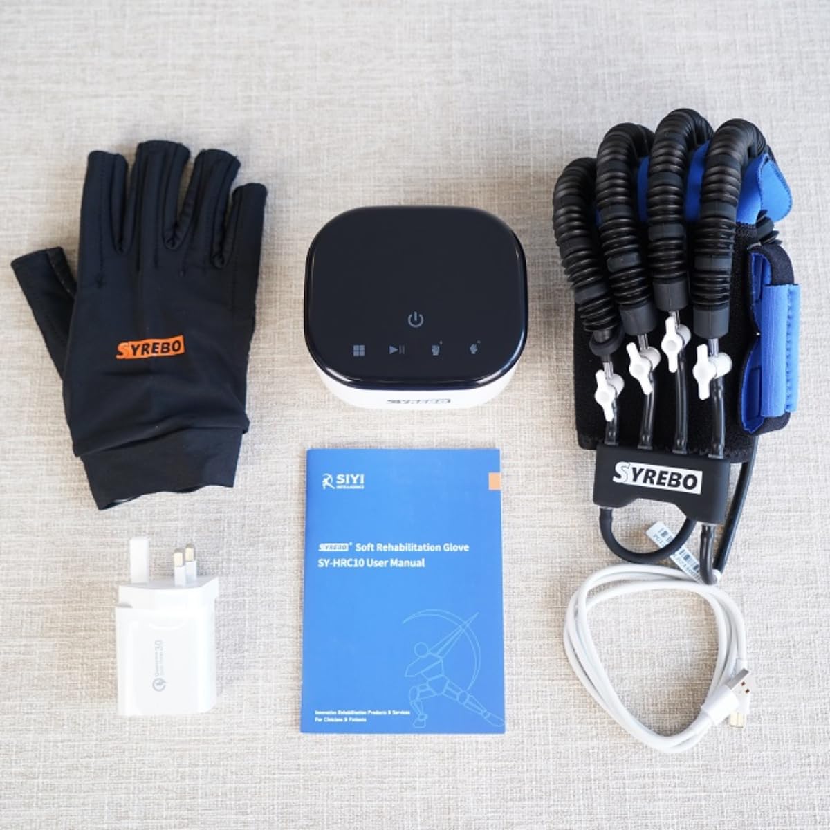 Upgraded Rehabilitation Robot Gloves for Stroke Recovery & Hand Dysfunction - Finger Exerciser & Physical Therapy Equipment for Home Use, Post-Surgery & Neurological Rehabilitation
