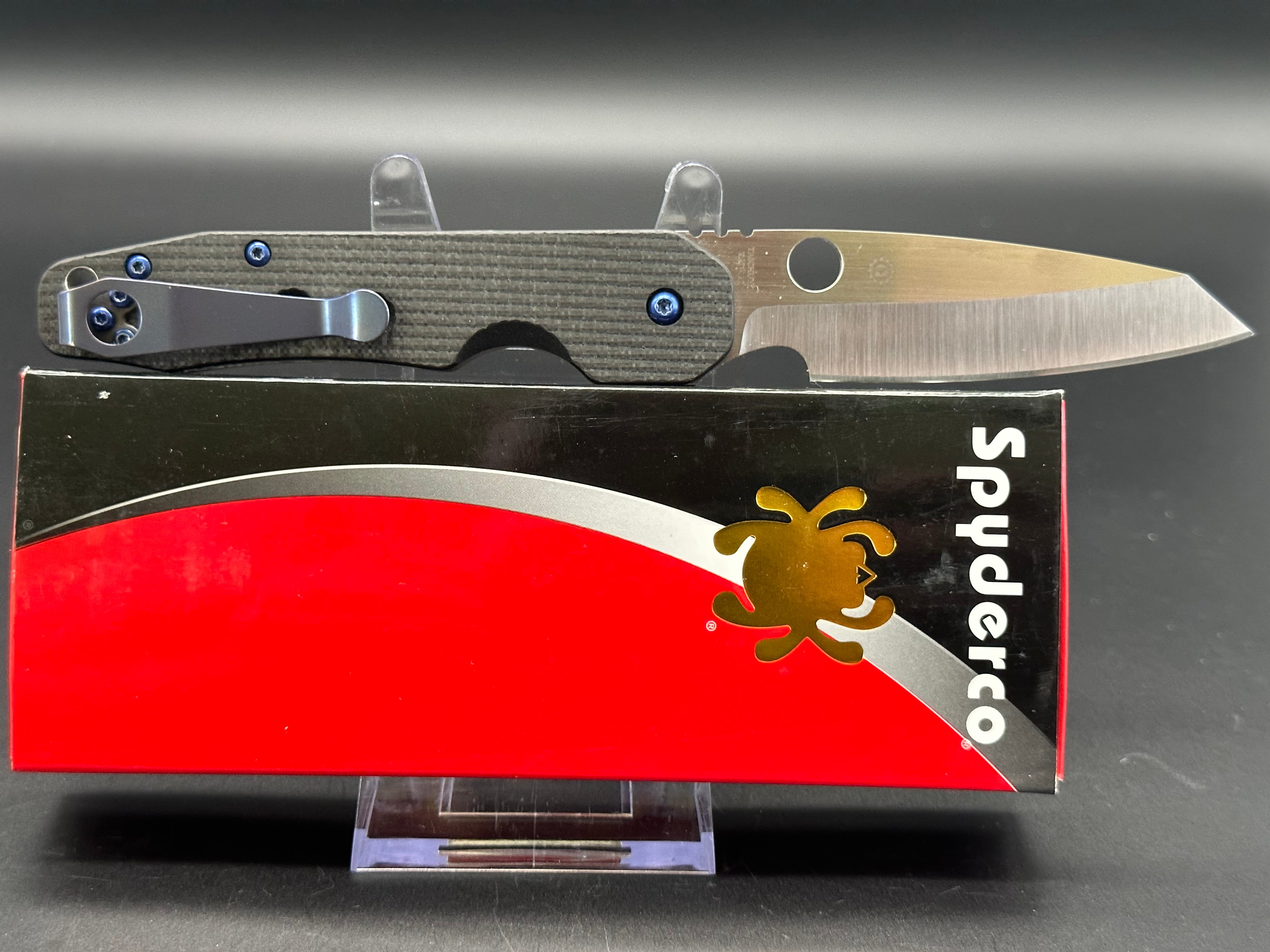Spyderco Smock Folding Knife - CPM-S30V Steel Blade, Carbon Fiber Handle - EDC Pocket Knife for Outdoor, Camping, and Everyday Carry