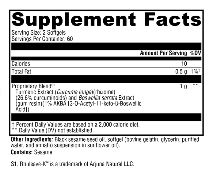 Xym Synovx Joint Pain Relief Supplement - 120 Softgels for Arthritis & Joint Support | Supports Mobility & Comfort for Active Lifestyles