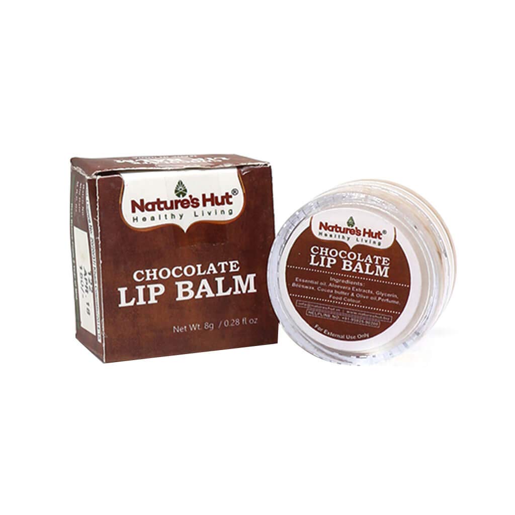 Natures Hut Chocolate Lip Balm - 2 Pack Moisturizing & Hydrating Lip Care for Dry, Chapped Lips - Perfect for Winter, Travel & Daily Use