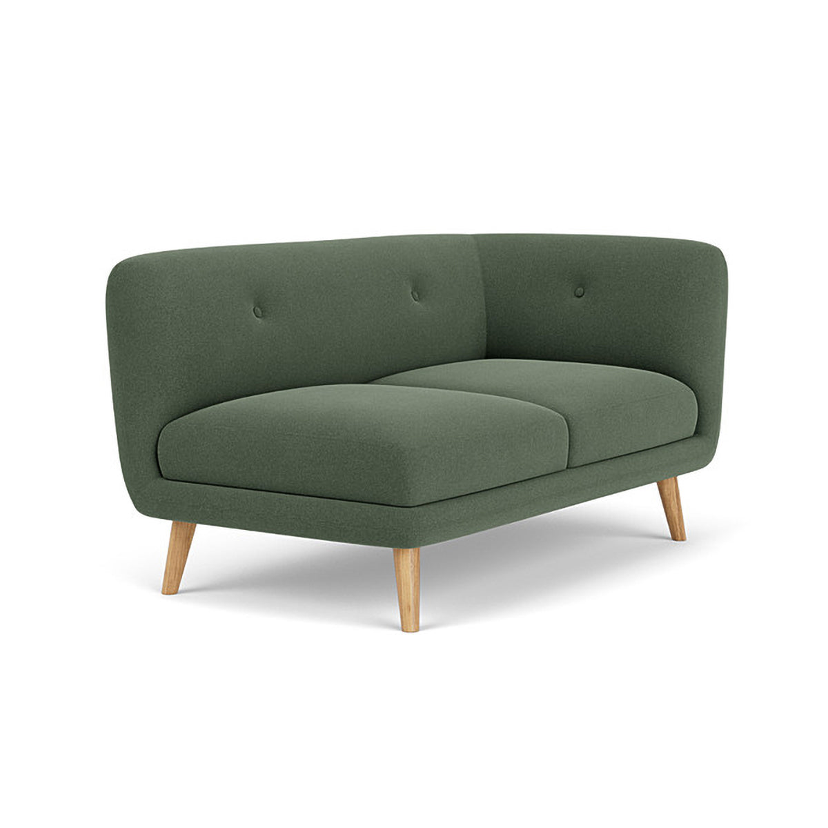 Alfred Fabric Right 2 Seater Modular Sofa - Modern Sectional Couch for Living Room, Lounge & Small Spaces | Comfortable & Stylish Home Furniture