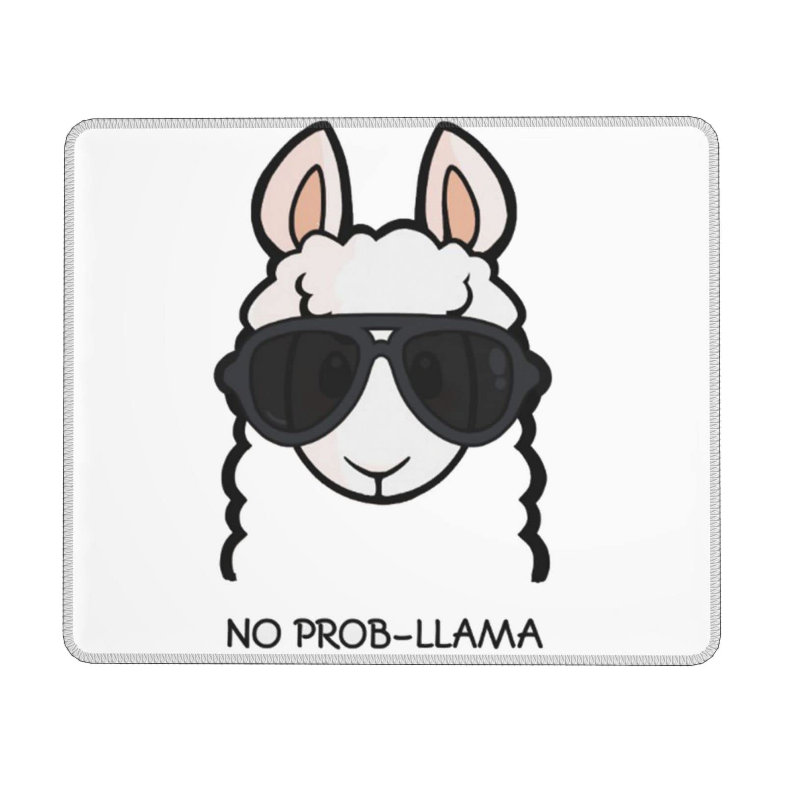 No Prob Llama Print Mouse Pad - Non-Slip Rubber Base Computer Mousepad for Laptop & Office Desk (7