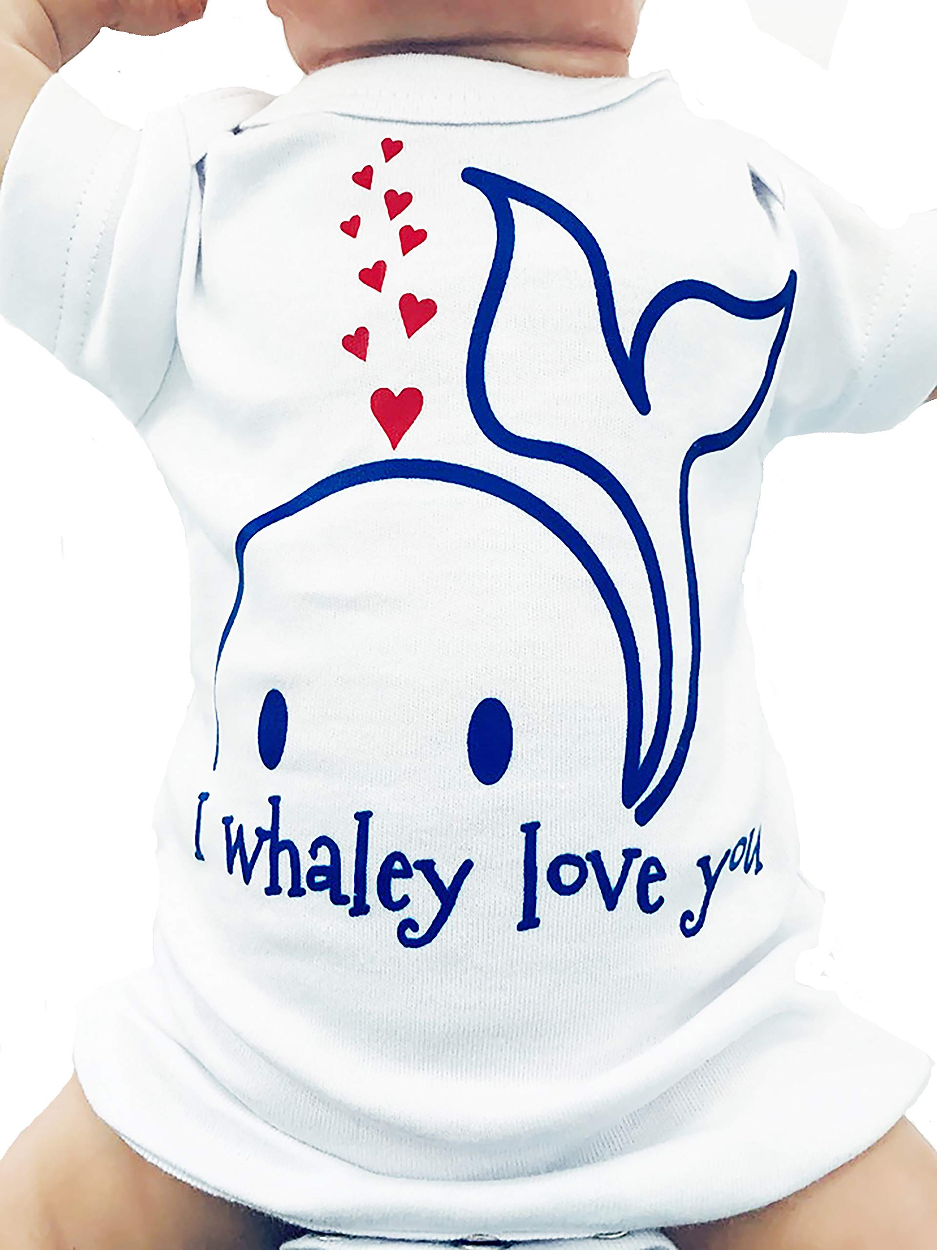 Whale Baby Bodysuit - Unisex Fisherman Outfit for Summer Beach