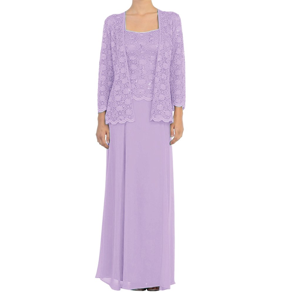 Elegant Mother of The Bride Dresses - Long Formal Evening Gowns with Lace Jacket for Wedding Guest, Groom Party & Special Occasions | Perfect for Church Ceremonies, Receptions & Formal Events