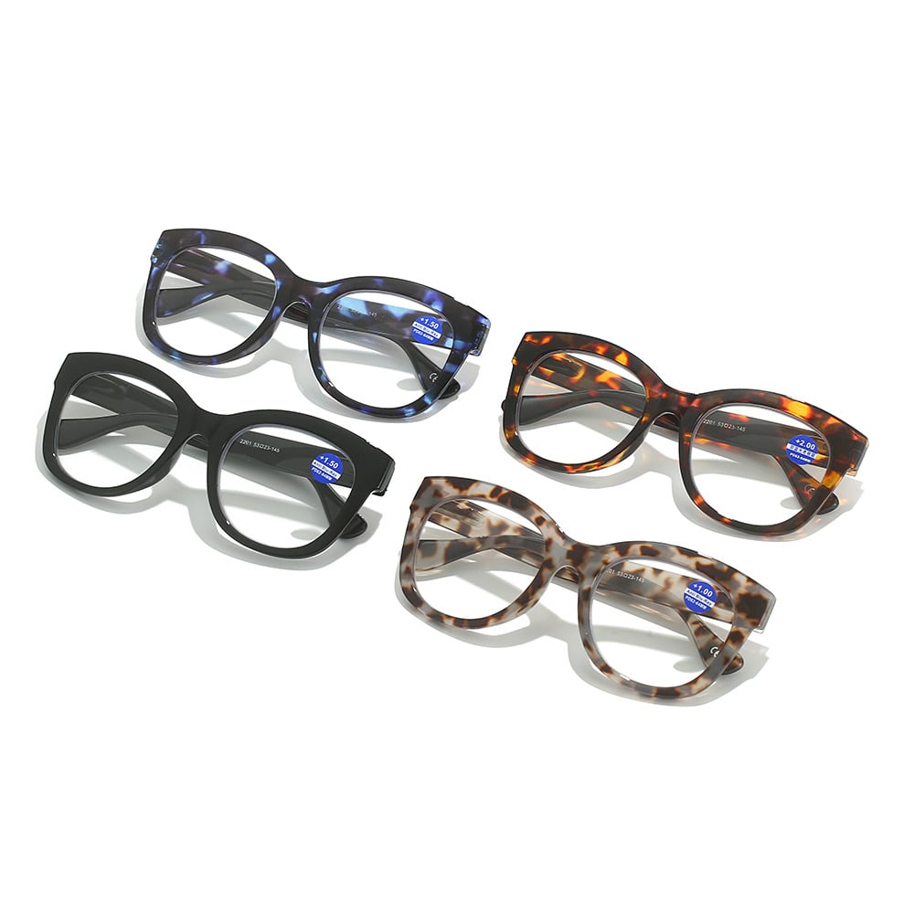 Anti Blue Light Reading Glasses for Women & Men - Round Frame Computer Glasses for Screen Time, Office Work, and Gaming - Reduce Eye Strain & Fatigue