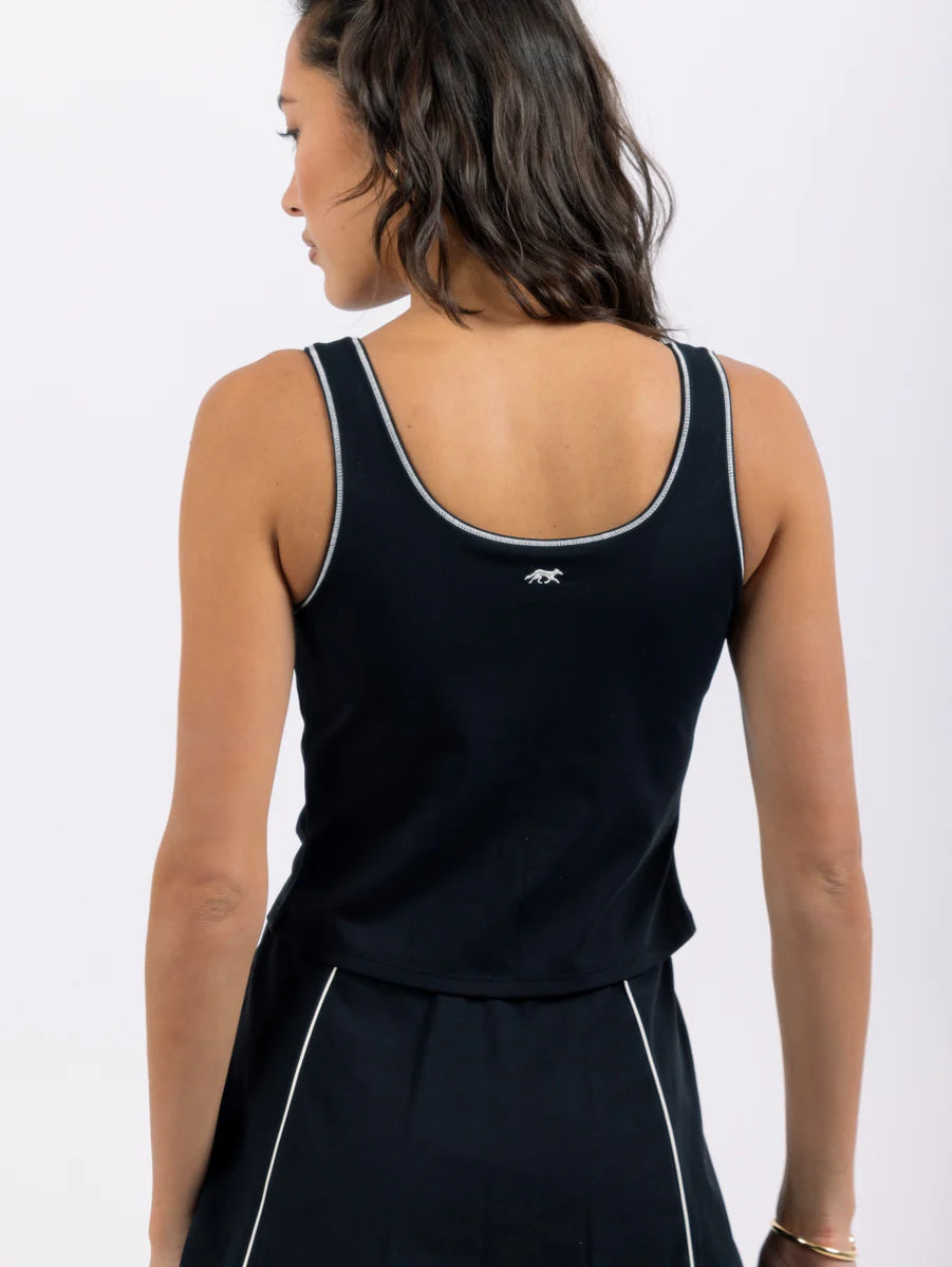 Fore Te Madelyn Tank Top for Women - Soft Stretch Black Workout Shirt | Gym, Yoga & Casual Wear