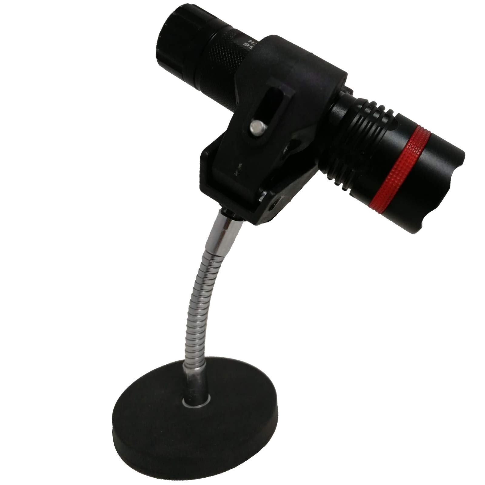 Strong Magnetic Flashlight Holder with Adjustable Bracket - Universal Mount for 0.6
