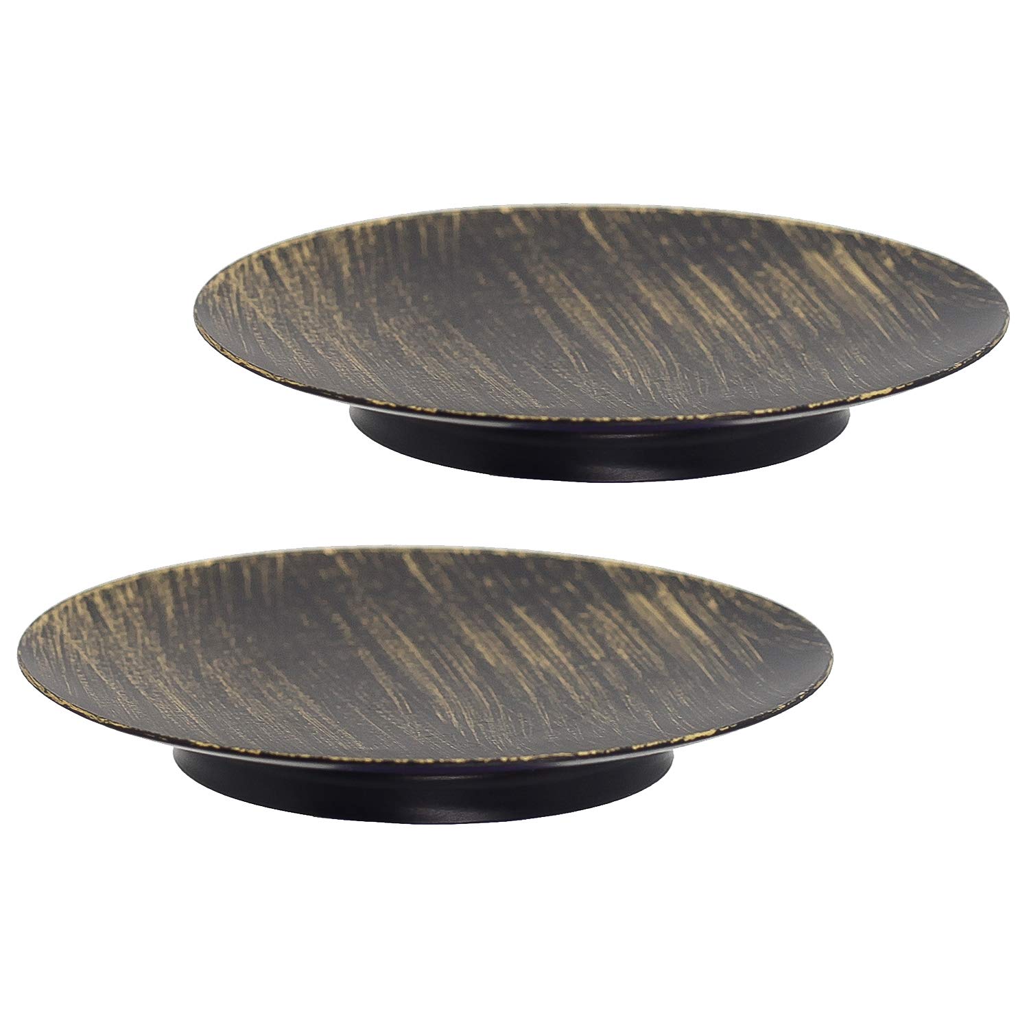 Vintage Black and Gold Metal Candle Holders Set of 2 - Flameless Pillar & Tea Light Stand for Birthday, Dining, Party Decor - Elegant Home Decor for Living Room, Bedroom & Wedding Centerpieces