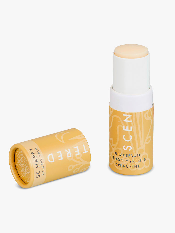Scentered Be Happy Therapy Balm - Aromatherapy Stress Relief & Mood Booster for Self-Care, Meditation, and Relaxation at Home or Office