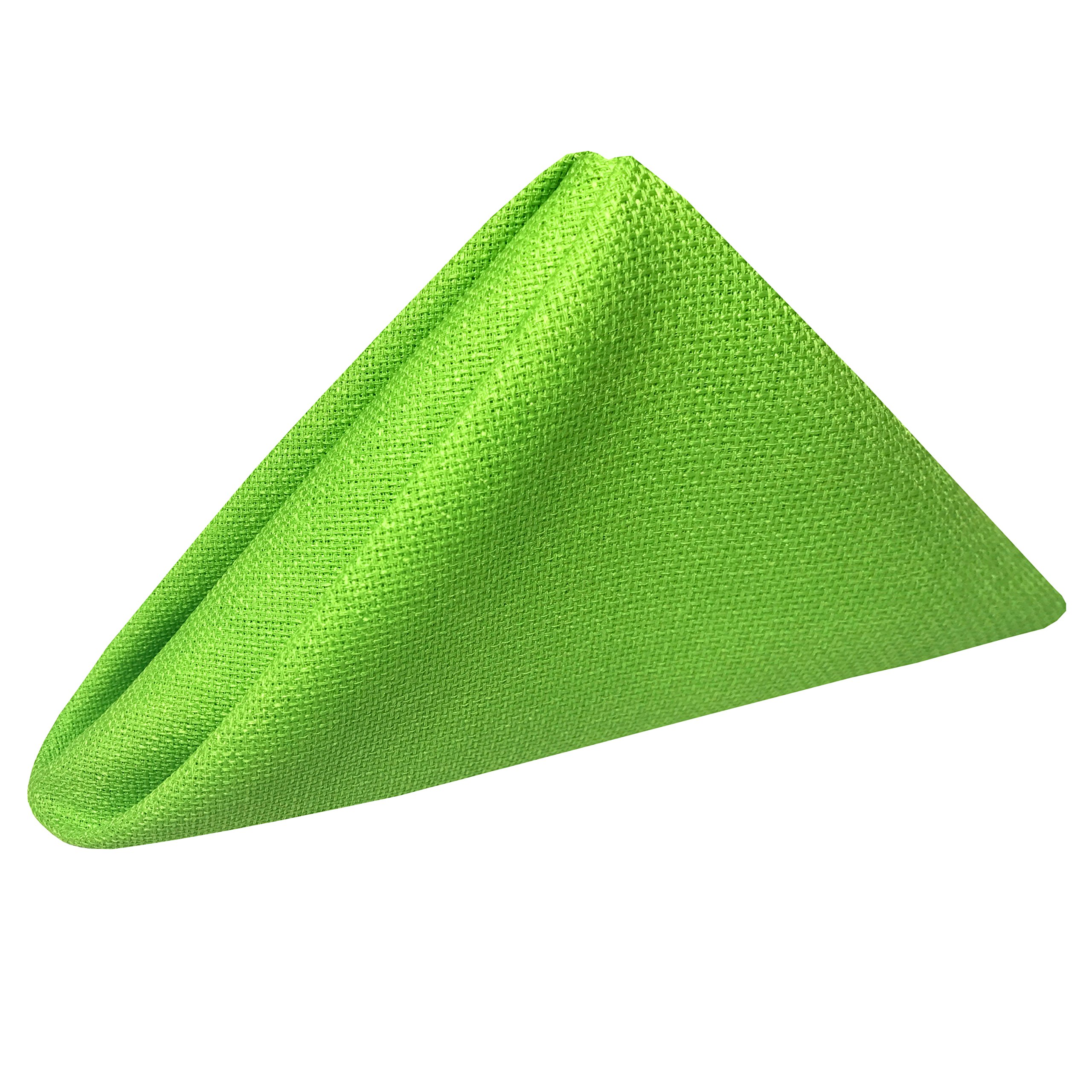 Ultimate Textile - 10 Dozen Faux Burlap Napkins 20x20 Inch - Havana Basket Weave in Lime Green - Perfect for Weddings, Parties & Farmhouse Dining Decor