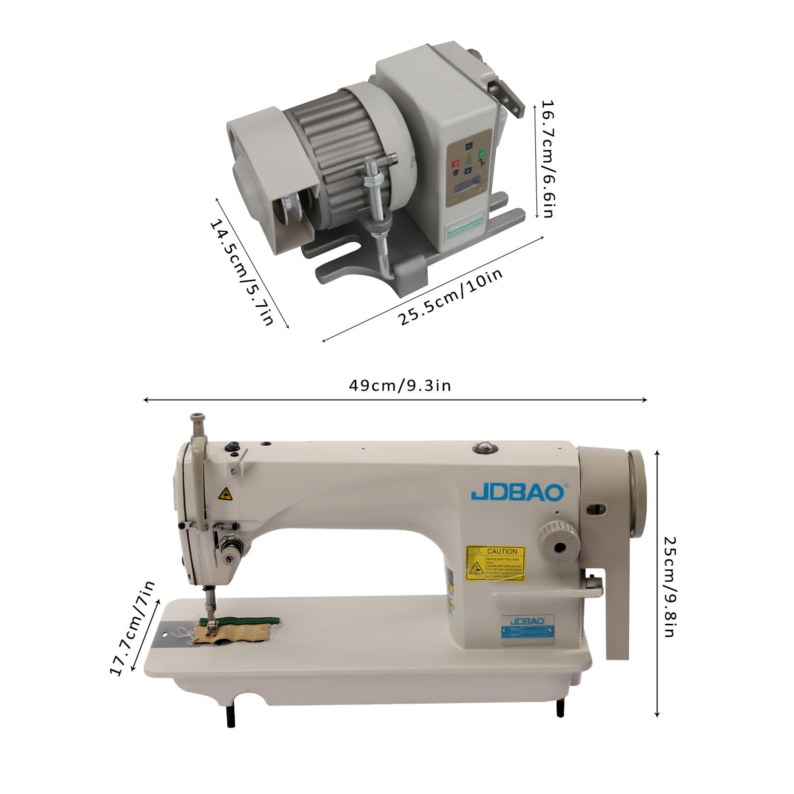 Heavy Duty Industrial Sewing Machine 550W Motor - 3500 Stitches/Min Commercial Sewing Machine for Chiffon, Denim, Wool, Canvas, Flannel & Gauze - Perfect for Upholstery, Leather Craft, Tailoring & Home DIY Projects