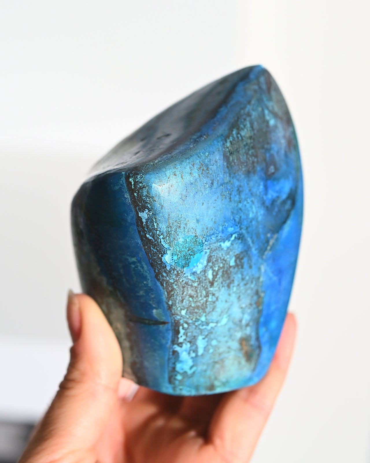 Natural Chrysocolla Freeform Stone - 3.5 Inch Raw Gemstone for Jewelry Making, Crystal Healing & Home Decor | Spiritual Healing, Meditation & Energy Work