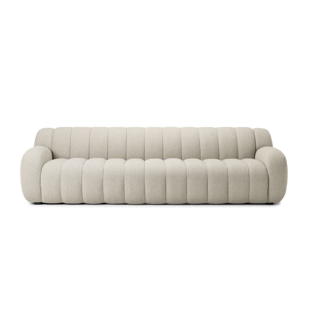 Carina Sofa with Weslie Flax Fabric - Modern Comfortable Living Room Furniture for Relaxing & Entertaining