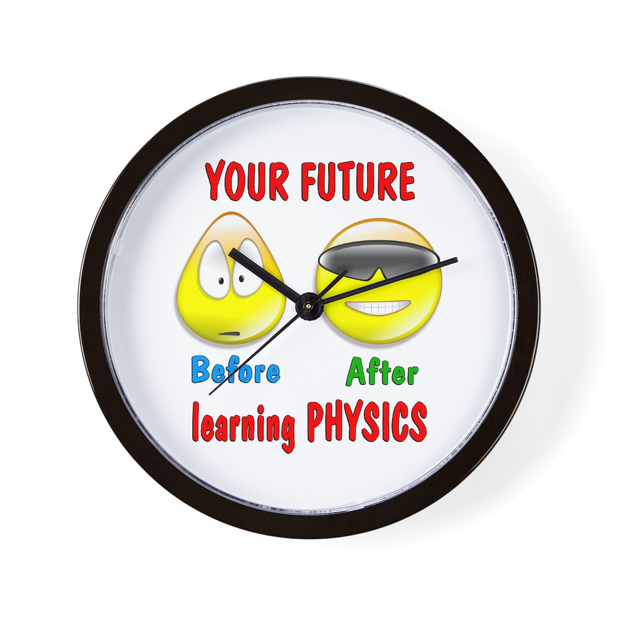 Physics Future 10-Inch Wall Clock - Silent Non-Ticking Decorative Clock for Living Room, Kitchen, Office & Classroom | Perfect Gift for Science Teachers & Physics Lovers
